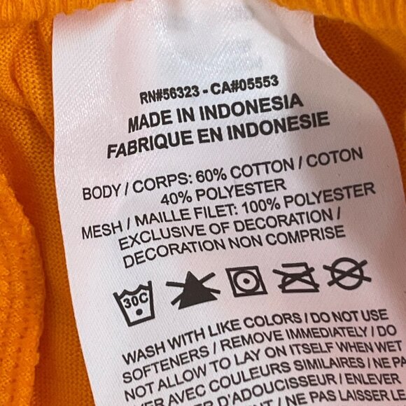 Nike Kids Dri-Fit Loose Fit Training Shorts L Orange Elastic Waist - Picture 8 of 9